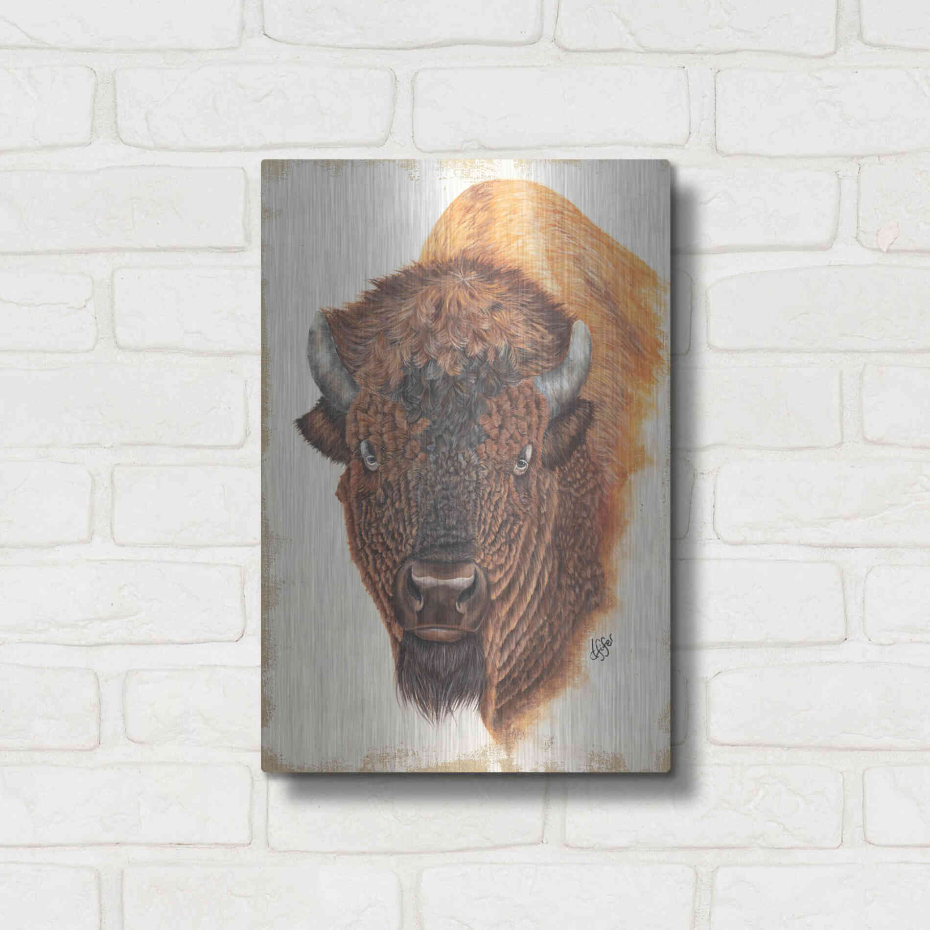 Luxe Metal Art 'Wildly Free' by Diane Fifer, Metal Wall Art,12x16