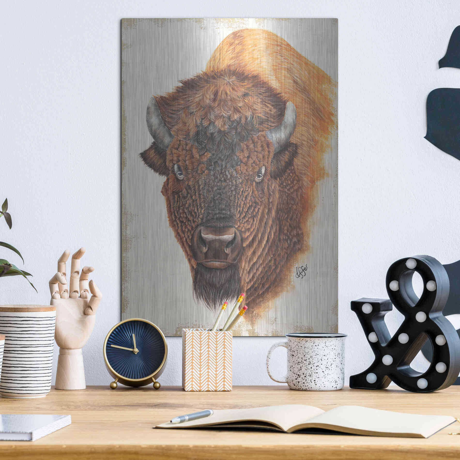 Luxe Metal Art 'Wildly Free' by Diane Fifer, Metal Wall Art,12x16