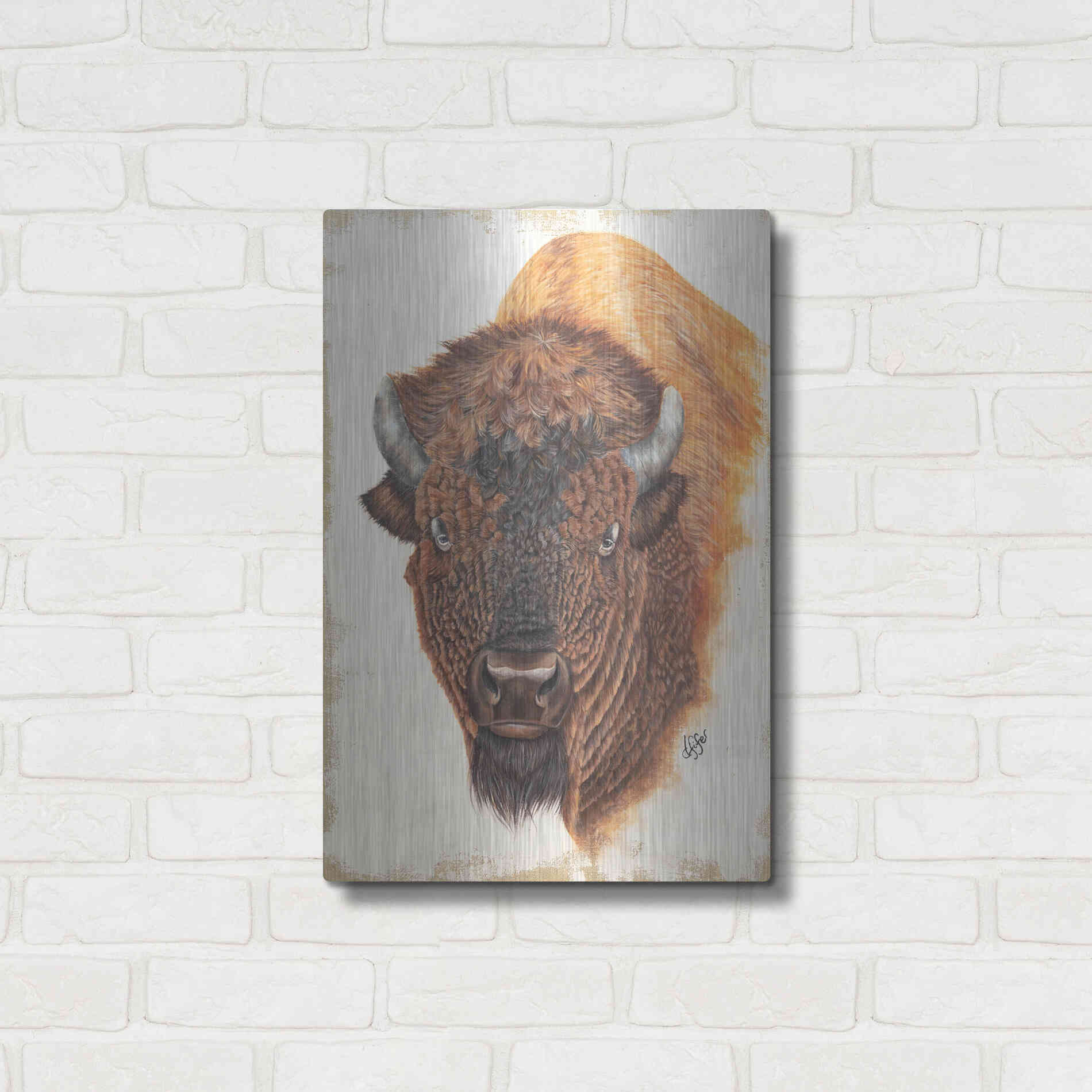 Luxe Metal Art 'Wildly Free' by Diane Fifer, Metal Wall Art,16x24