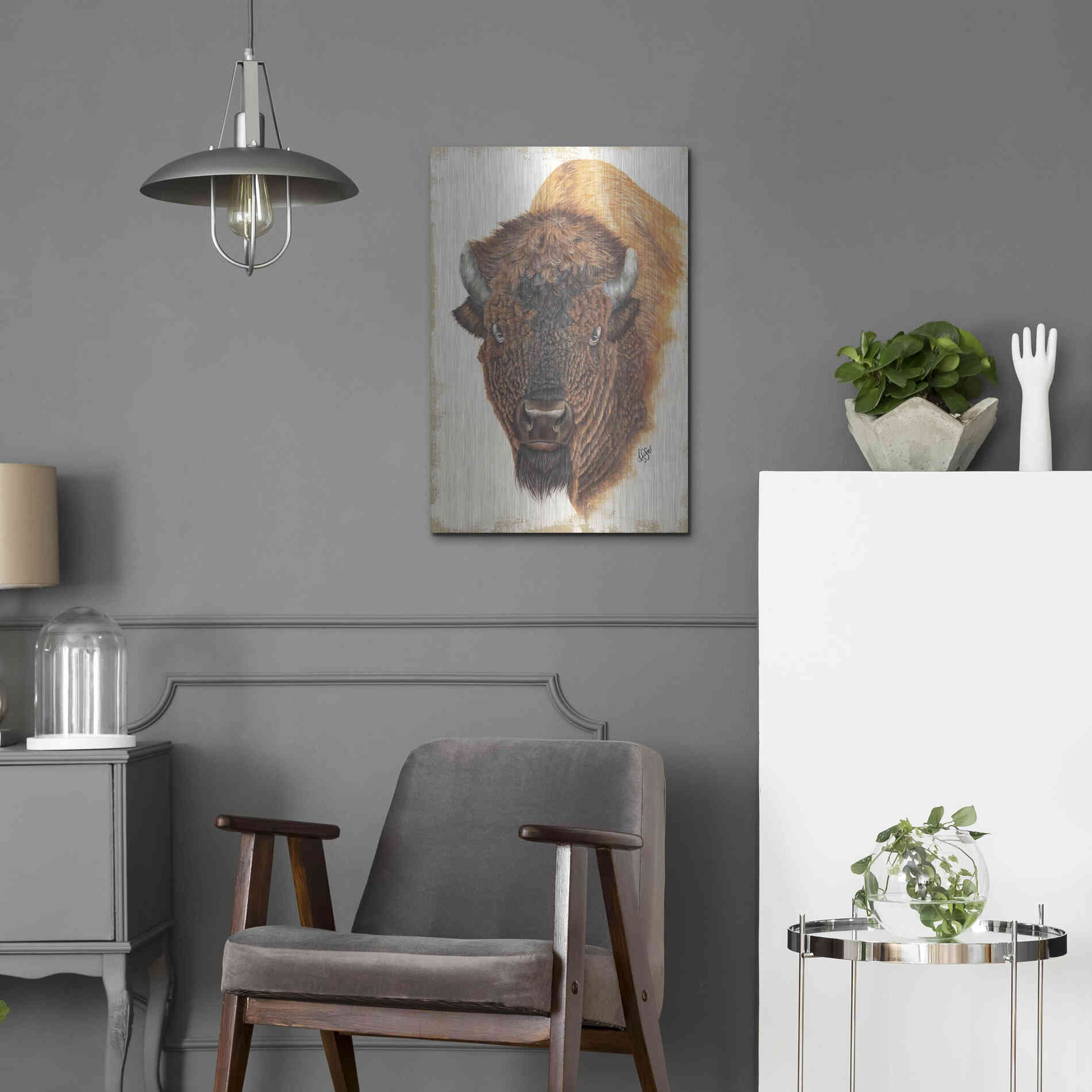 Luxe Metal Art 'Wildly Free' by Diane Fifer, Metal Wall Art,16x24