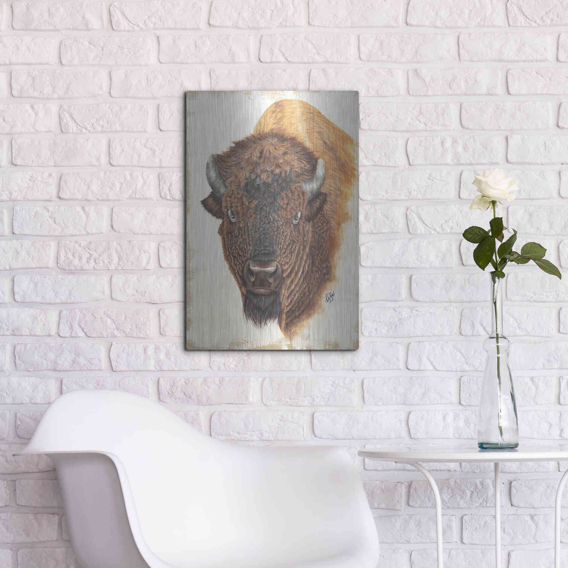 Luxe Metal Art 'Wildly Free' by Diane Fifer, Metal Wall Art,16x24