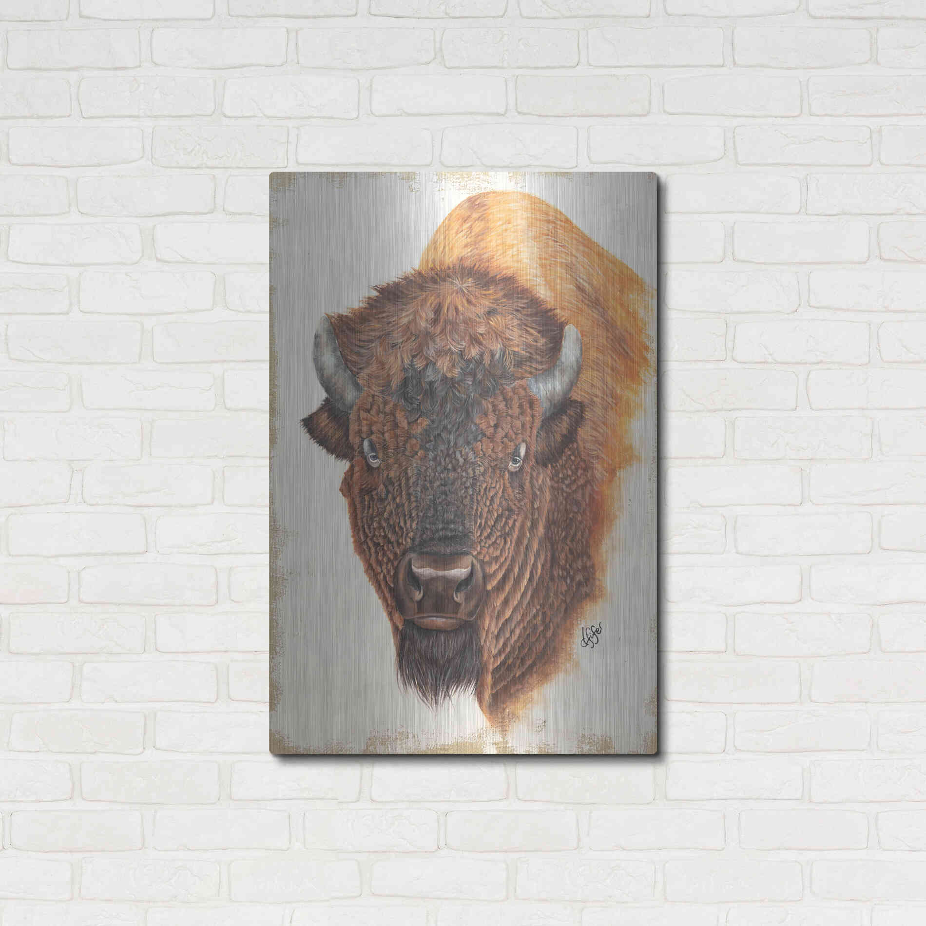 Luxe Metal Art 'Wildly Free' by Diane Fifer, Metal Wall Art,24x36