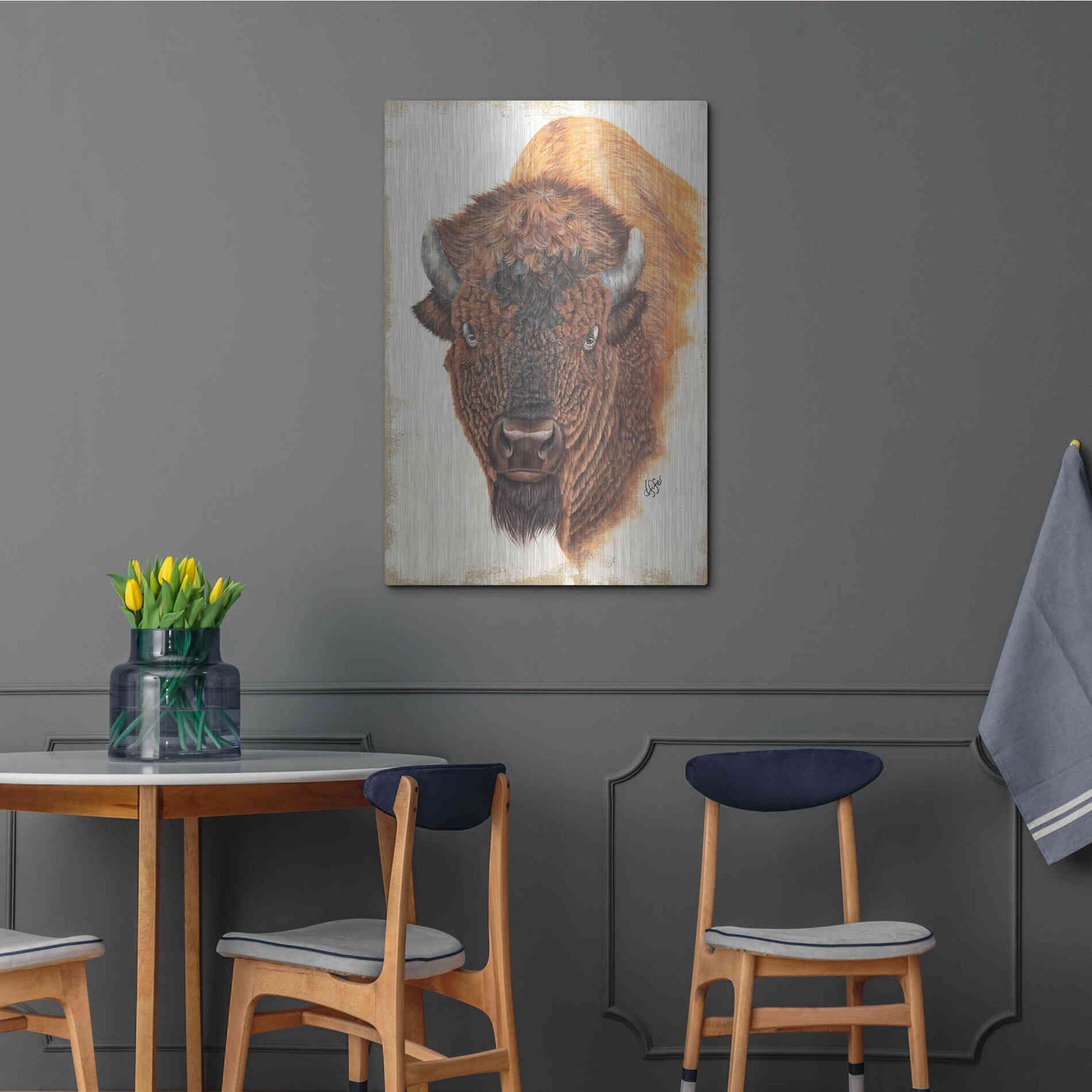 Luxe Metal Art 'Wildly Free' by Diane Fifer, Metal Wall Art,24x36