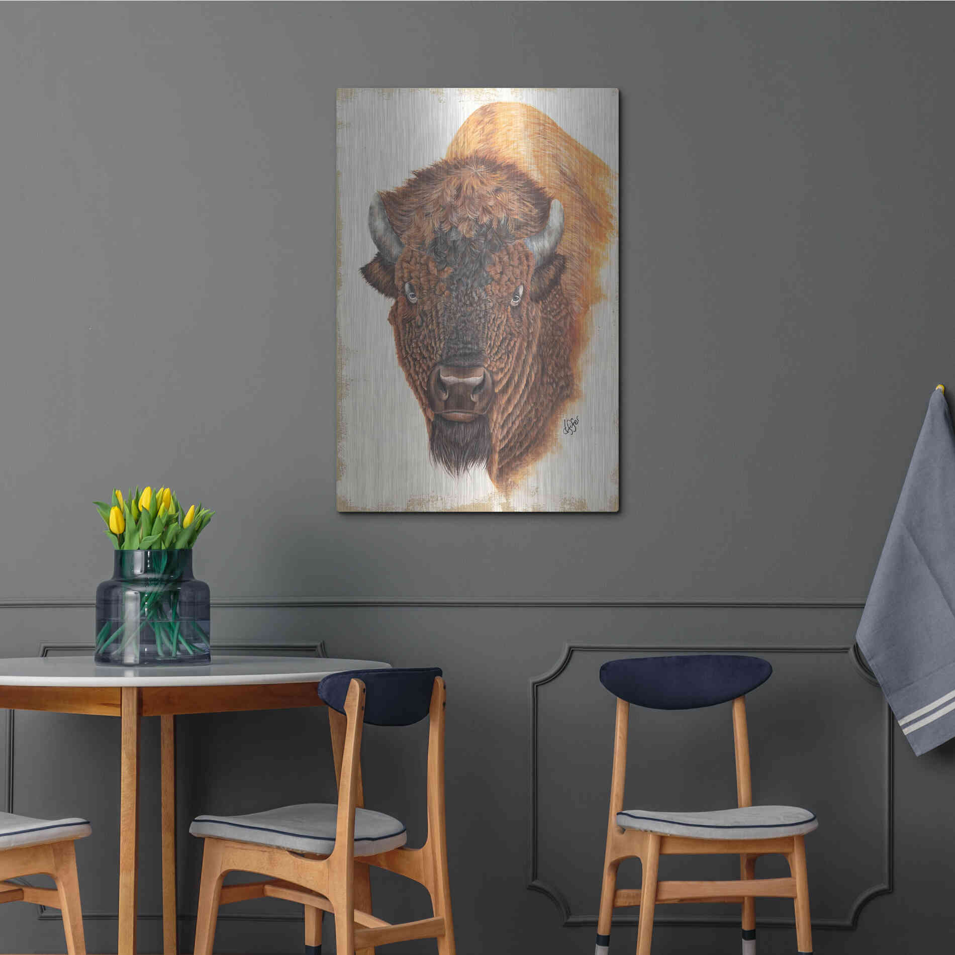 Luxe Metal Art 'Wildly Free' by Diane Fifer, Metal Wall Art,24x36