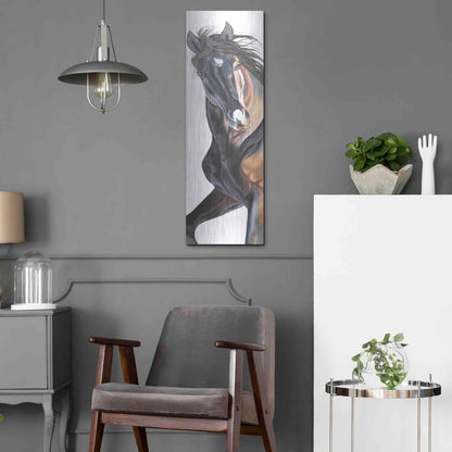 Luxe Metal Art 'Fancy Girl' by Diane Fifer, Metal Wall Art,12x36