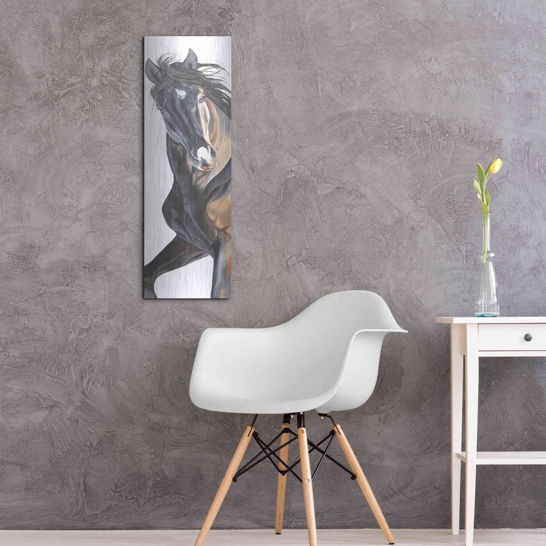 Luxe Metal Art 'Fancy Girl' by Diane Fifer, Metal Wall Art,12x36