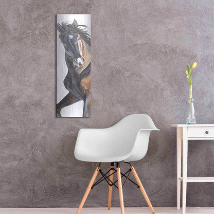 Luxe Metal Art 'Fancy Girl' by Diane Fifer, Metal Wall Art,12x36