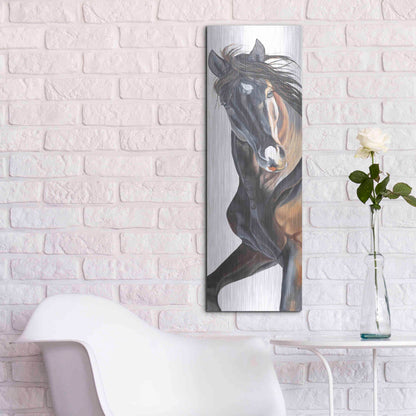 Luxe Metal Art 'Fancy Girl' by Diane Fifer, Metal Wall Art,12x36