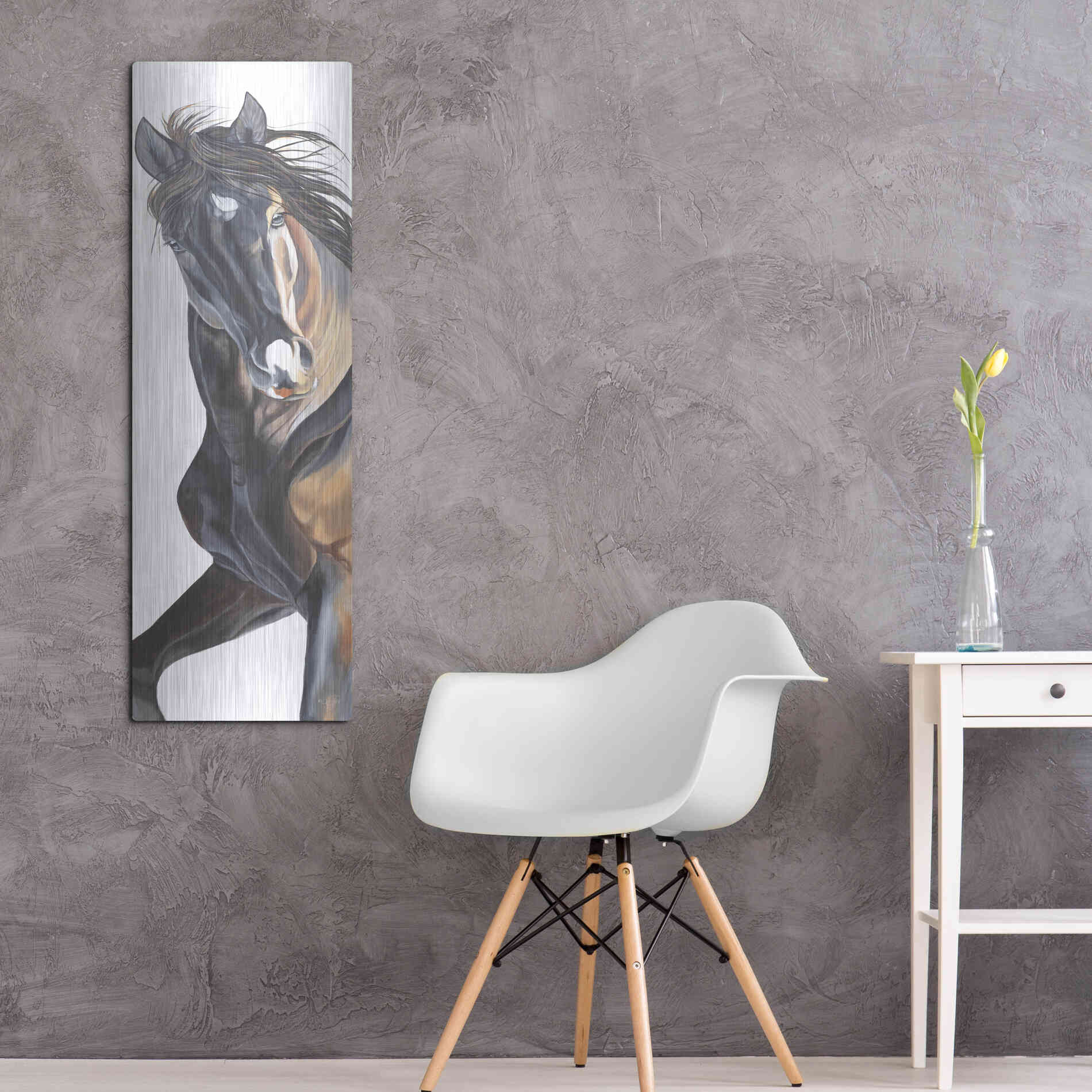 Luxe Metal Art 'Fancy Girl' by Diane Fifer, Metal Wall Art,16x48