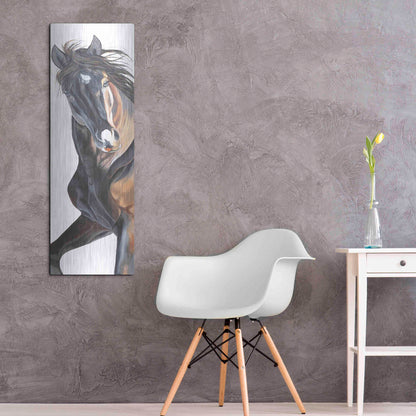 Luxe Metal Art 'Fancy Girl' by Diane Fifer, Metal Wall Art,16x48