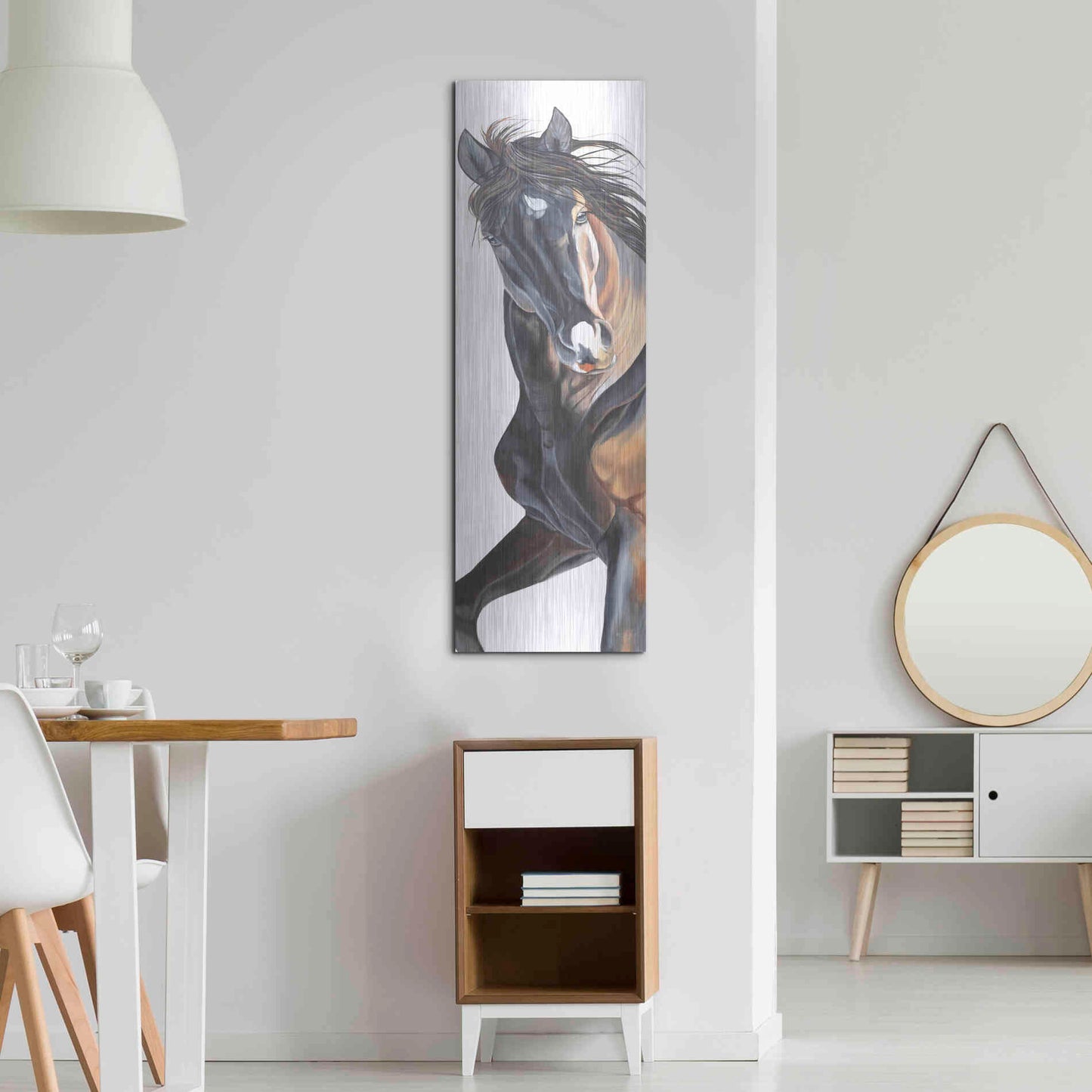 Luxe Metal Art 'Fancy Girl' by Diane Fifer, Metal Wall Art,16x48