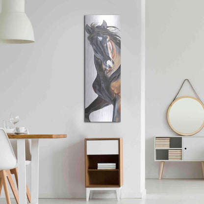 Luxe Metal Art 'Fancy Girl' by Diane Fifer, Metal Wall Art,16x48