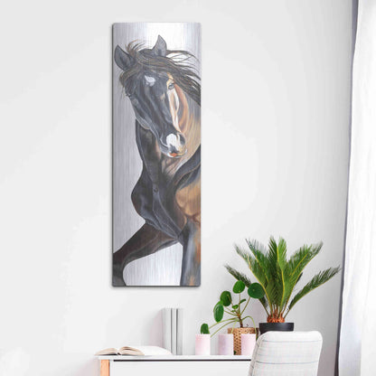 Luxe Metal Art 'Fancy Girl' by Diane Fifer, Metal Wall Art,16x48