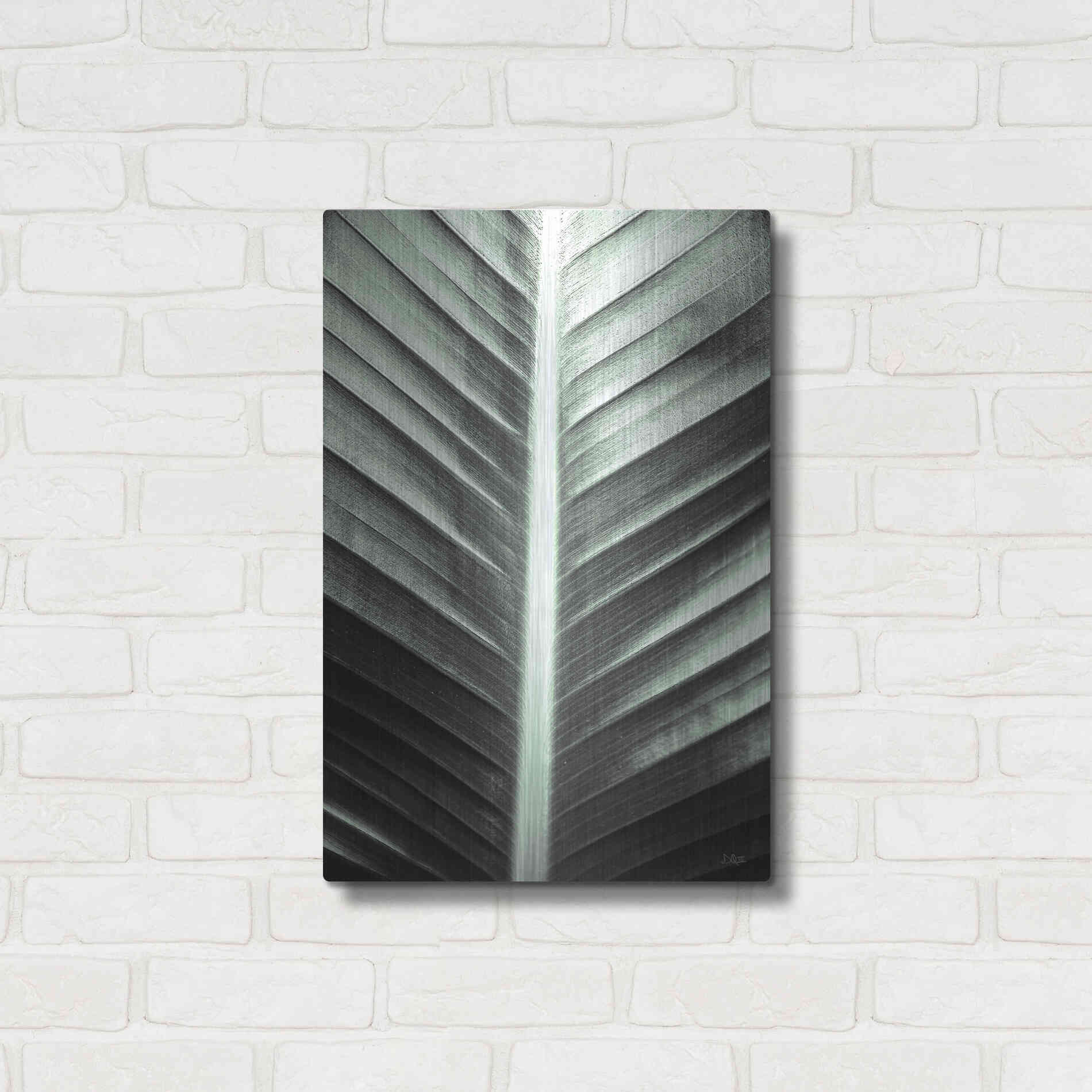 Luxe Metal Art 'Leaf Lines' by Donnie Quillen, Metal Wall Art,16x24