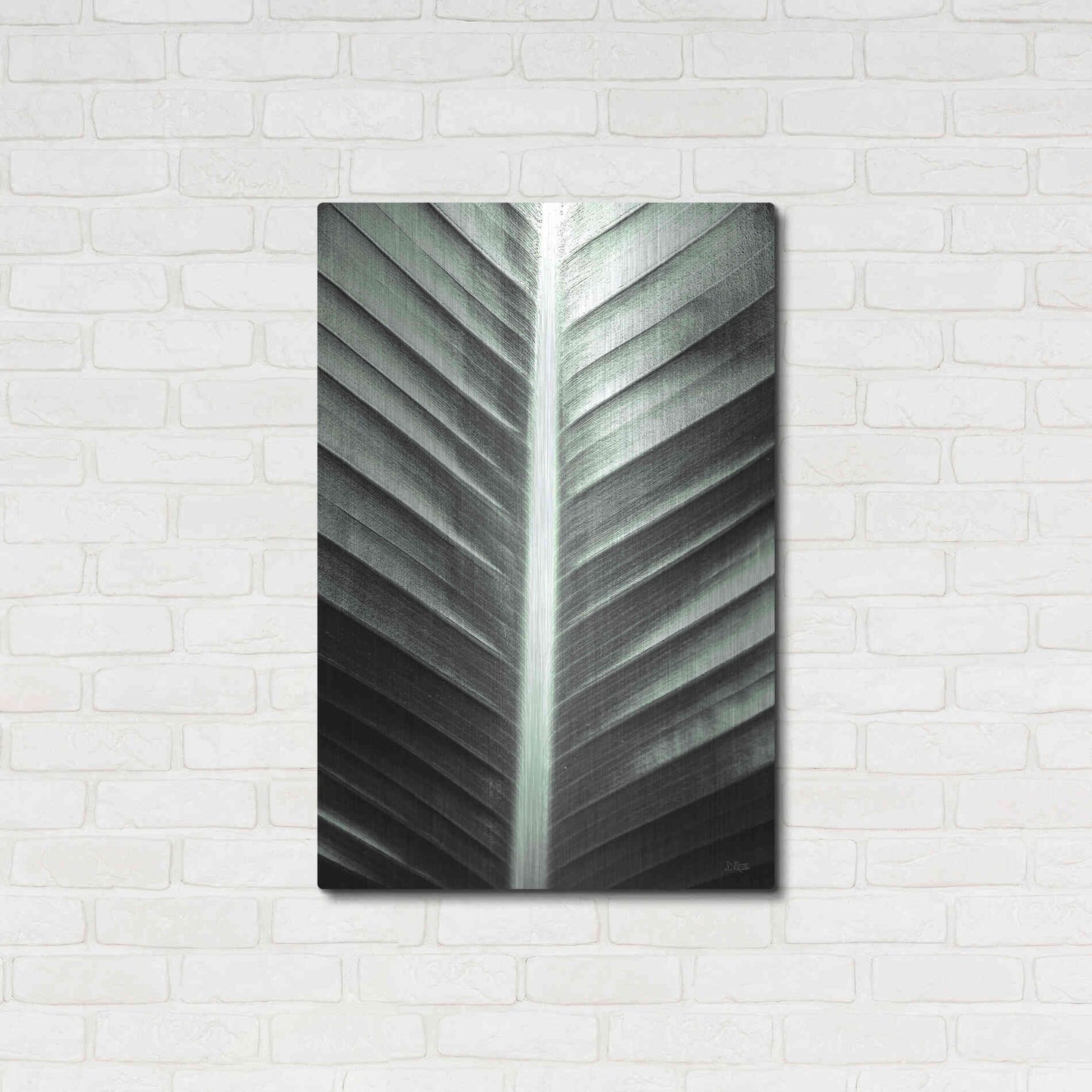 Luxe Metal Art 'Leaf Lines' by Donnie Quillen, Metal Wall Art,24x36
