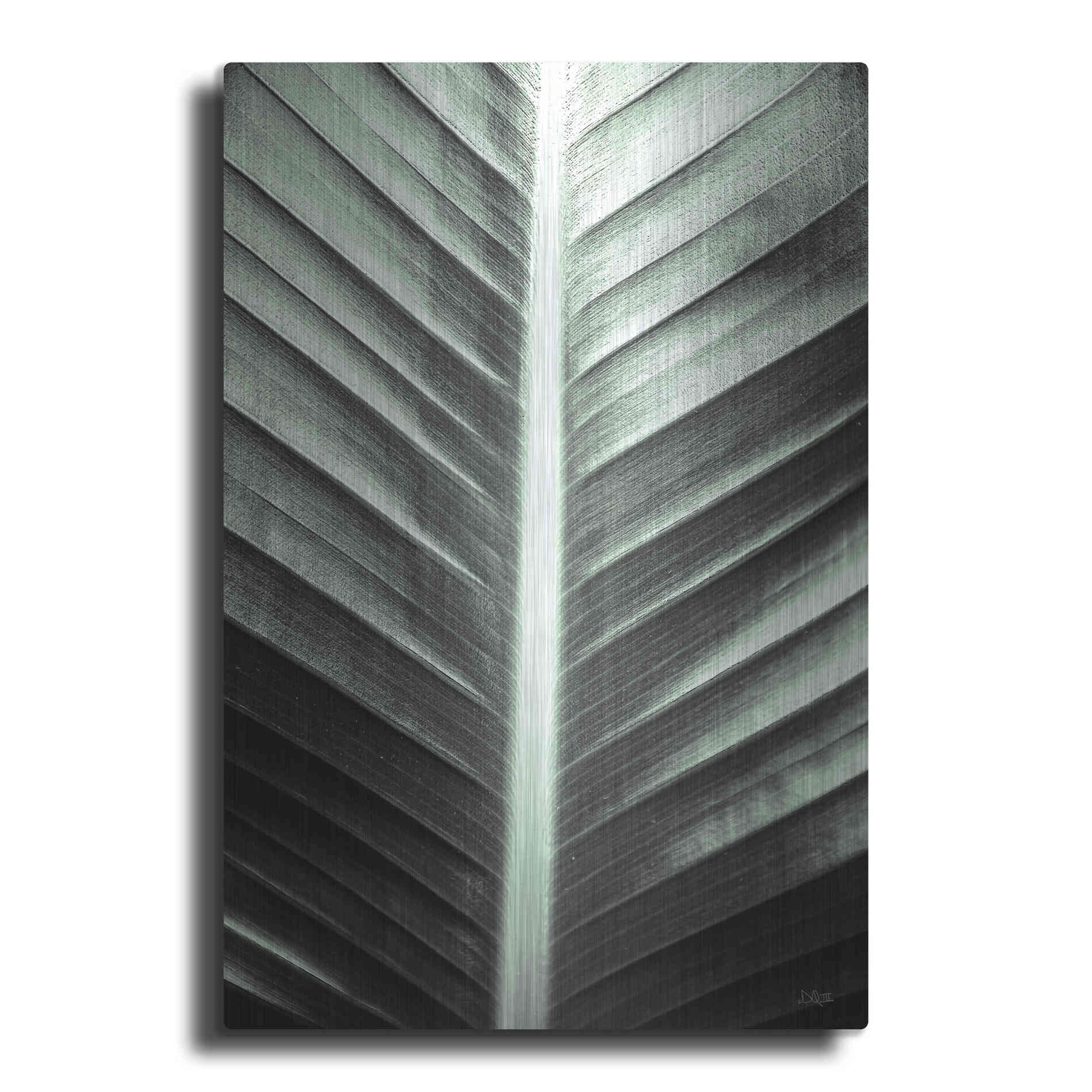 Luxe Metal Art 'Leaf Lines' by Donnie Quillen, Metal Wall Art