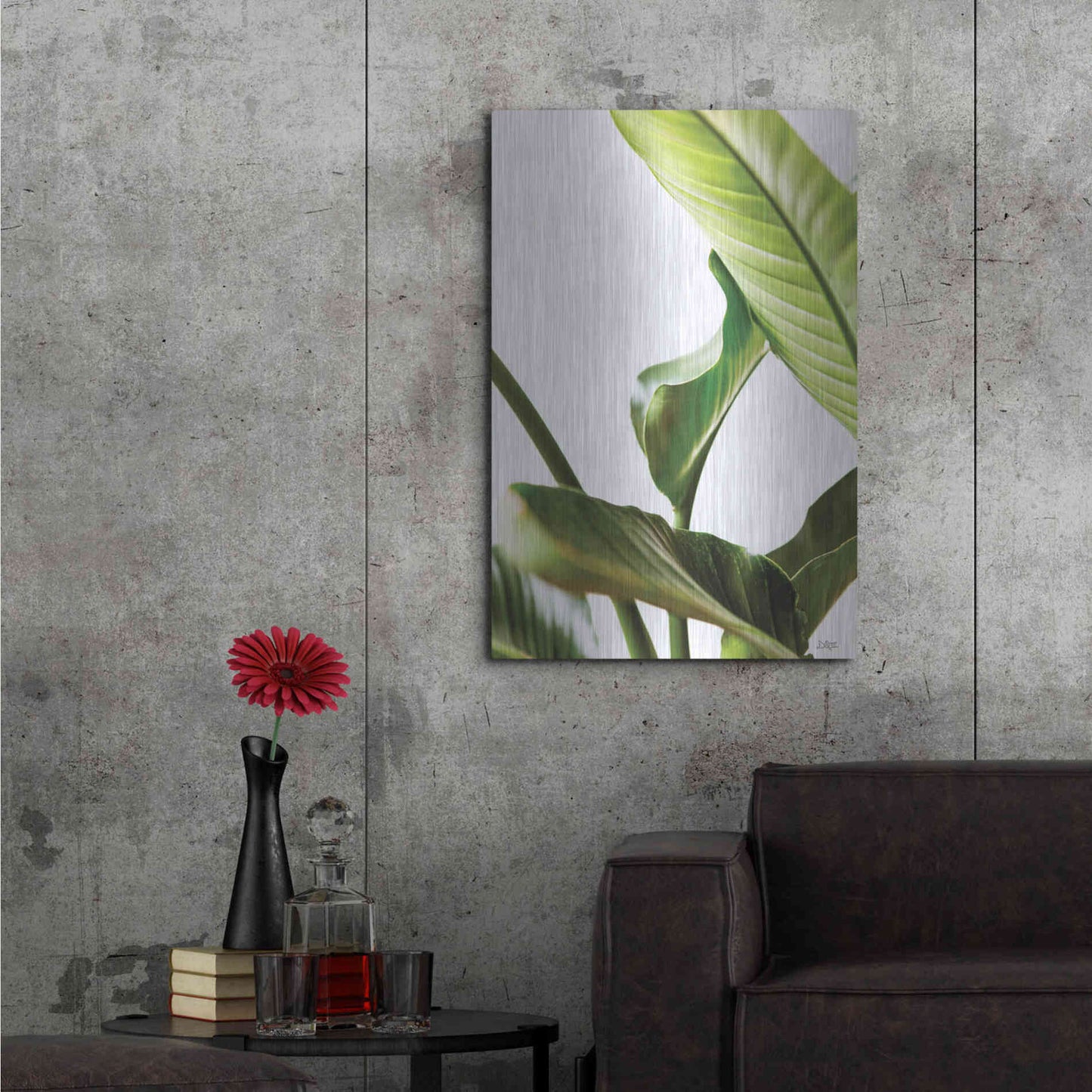 Luxe Metal Art 'Plant Leaves' by Donnie Quillen, Metal Wall Art,24x36