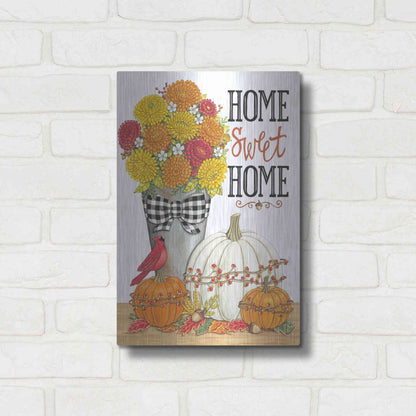 Luxe Metal Art 'Home Sweet Home' by Deb Strain, Metal Wall Art,12x16