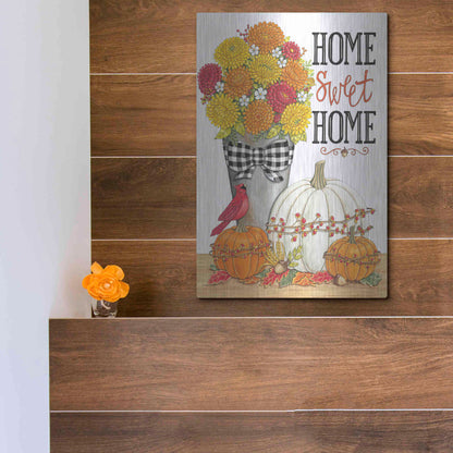 Luxe Metal Art 'Home Sweet Home' by Deb Strain, Metal Wall Art,12x16