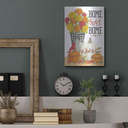 Luxe Metal Art 'Home Sweet Home' by Deb Strain, Metal Wall Art,12x16
