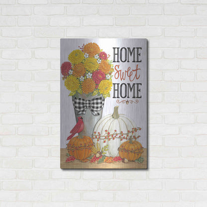 Luxe Metal Art 'Home Sweet Home' by Deb Strain, Metal Wall Art,24x36