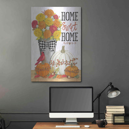 Luxe Metal Art 'Home Sweet Home' by Deb Strain, Metal Wall Art,24x36