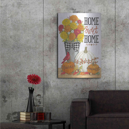 Luxe Metal Art 'Home Sweet Home' by Deb Strain, Metal Wall Art,24x36