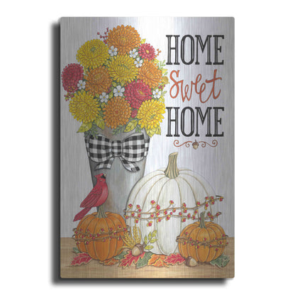 Luxe Metal Art 'Home Sweet Home' by Deb Strain, Metal Wall Art