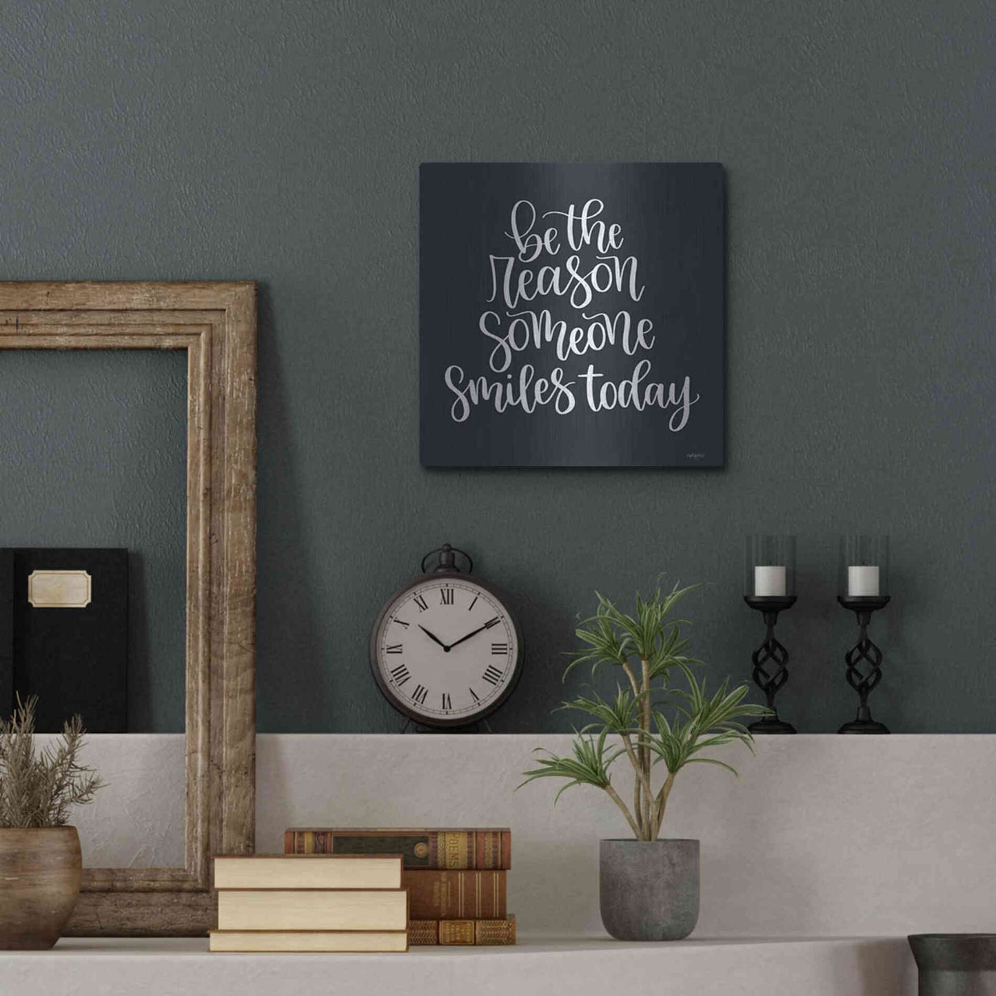 Luxe Metal Art 'Be the Reason' by Imperfect Dust, Metal Wall Art,12x12