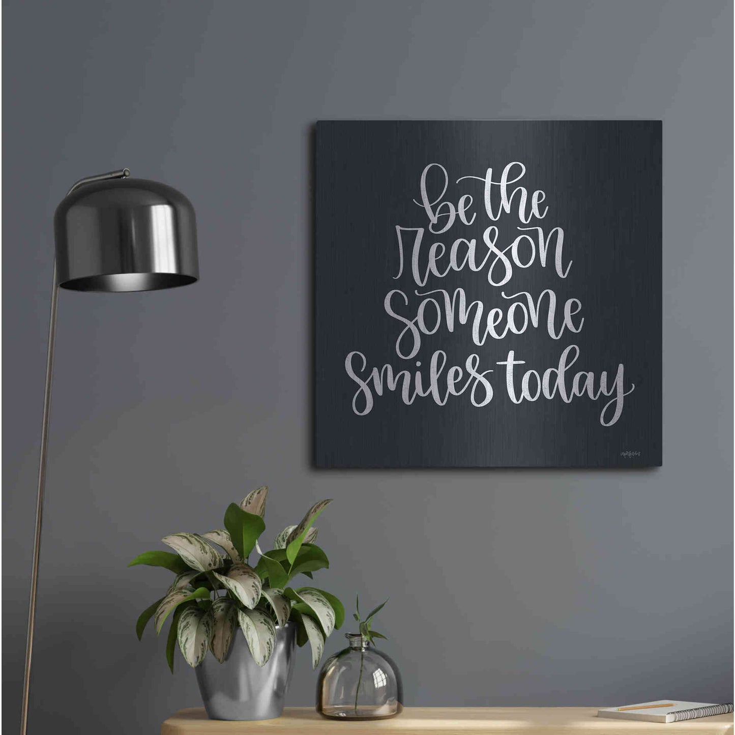 Luxe Metal Art 'Be the Reason' by Imperfect Dust, Metal Wall Art,24x24