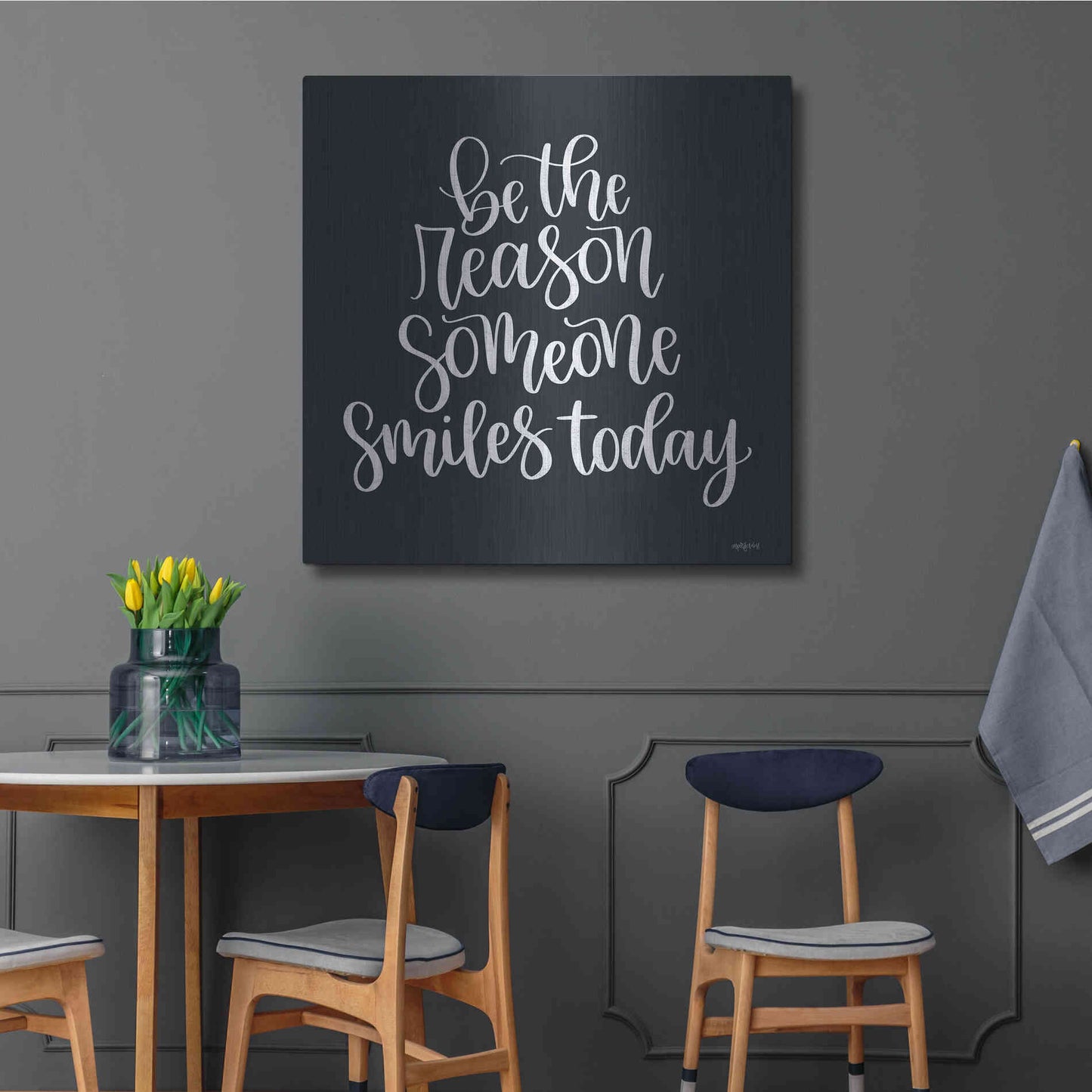 Luxe Metal Art 'Be the Reason' by Imperfect Dust, Metal Wall Art,36x36