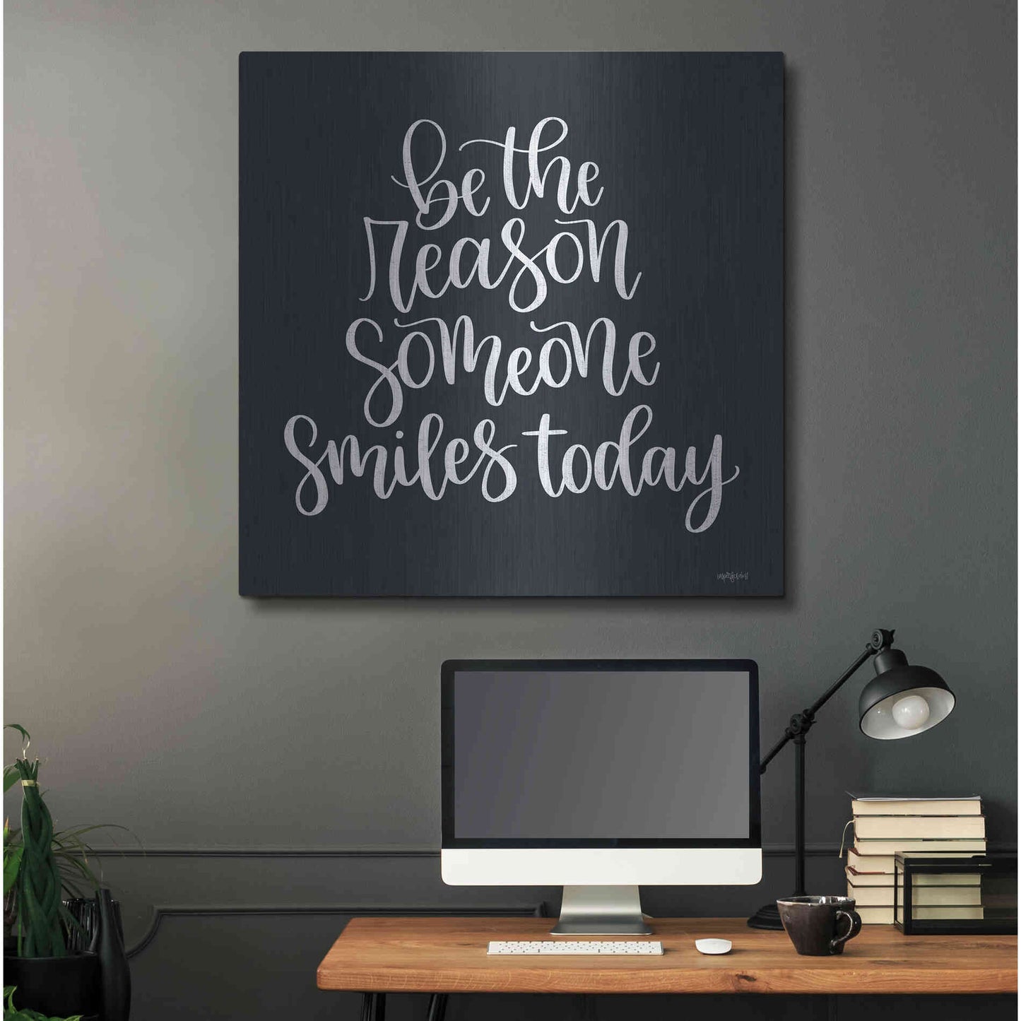 Luxe Metal Art 'Be the Reason' by Imperfect Dust, Metal Wall Art,36x36