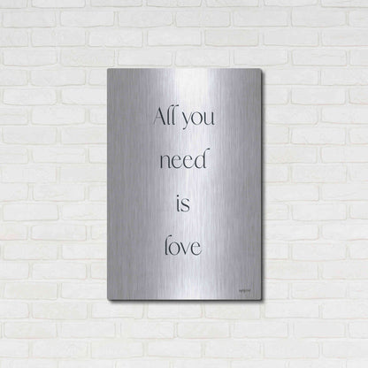 Luxe Metal Art 'All You Need is Love' by Imperfect Dust, Metal Wall Art,24x36