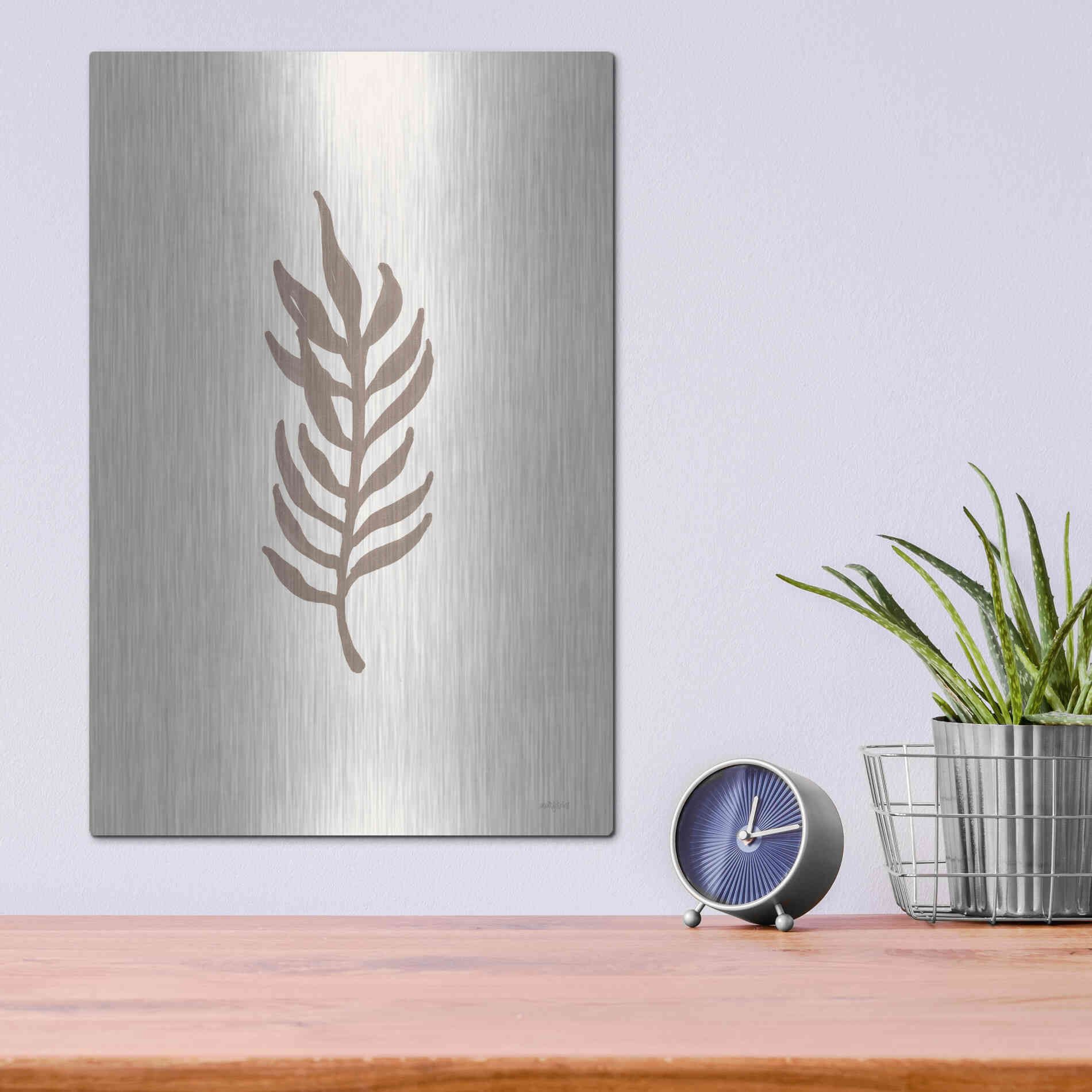 Luxe Metal Art 'Natural Simplicity I' by Imperfect Dust, Metal Wall Art,12x16