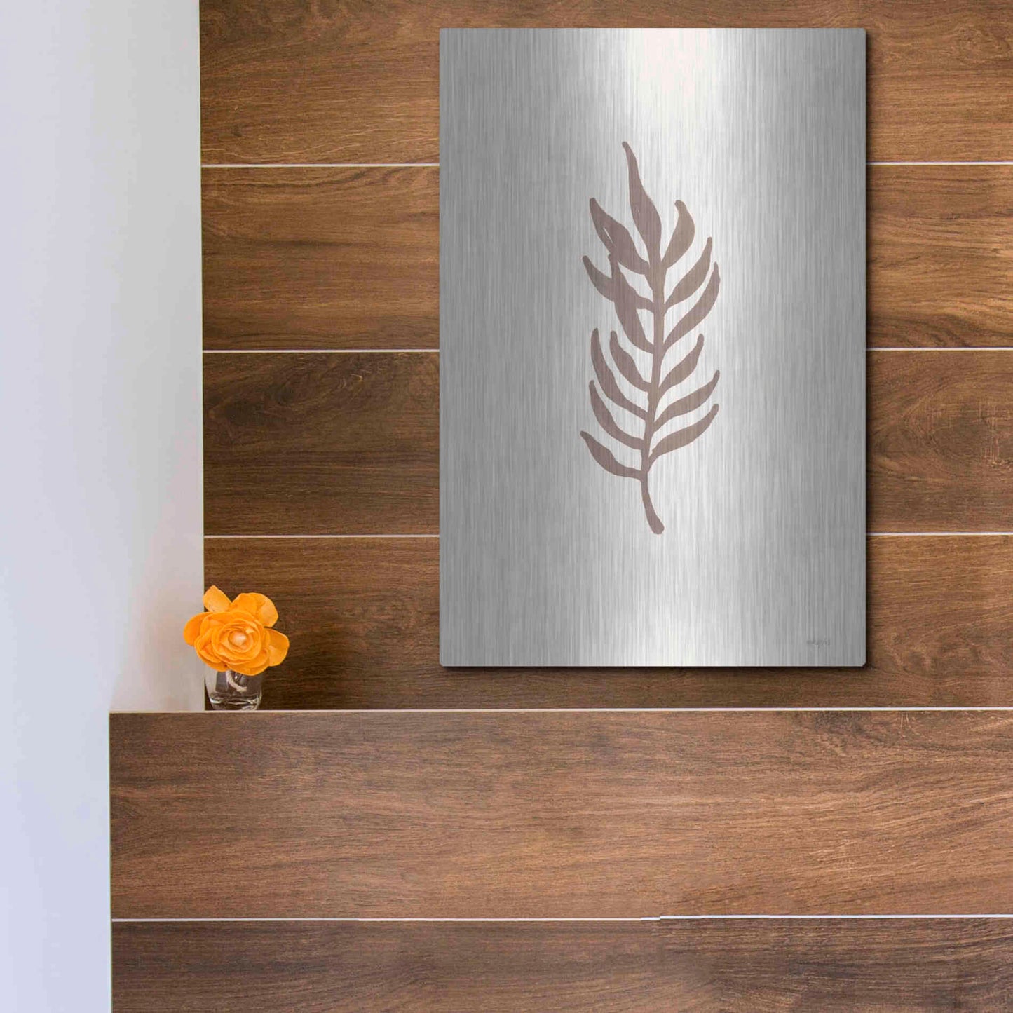 Luxe Metal Art 'Natural Simplicity I' by Imperfect Dust, Metal Wall Art,12x16