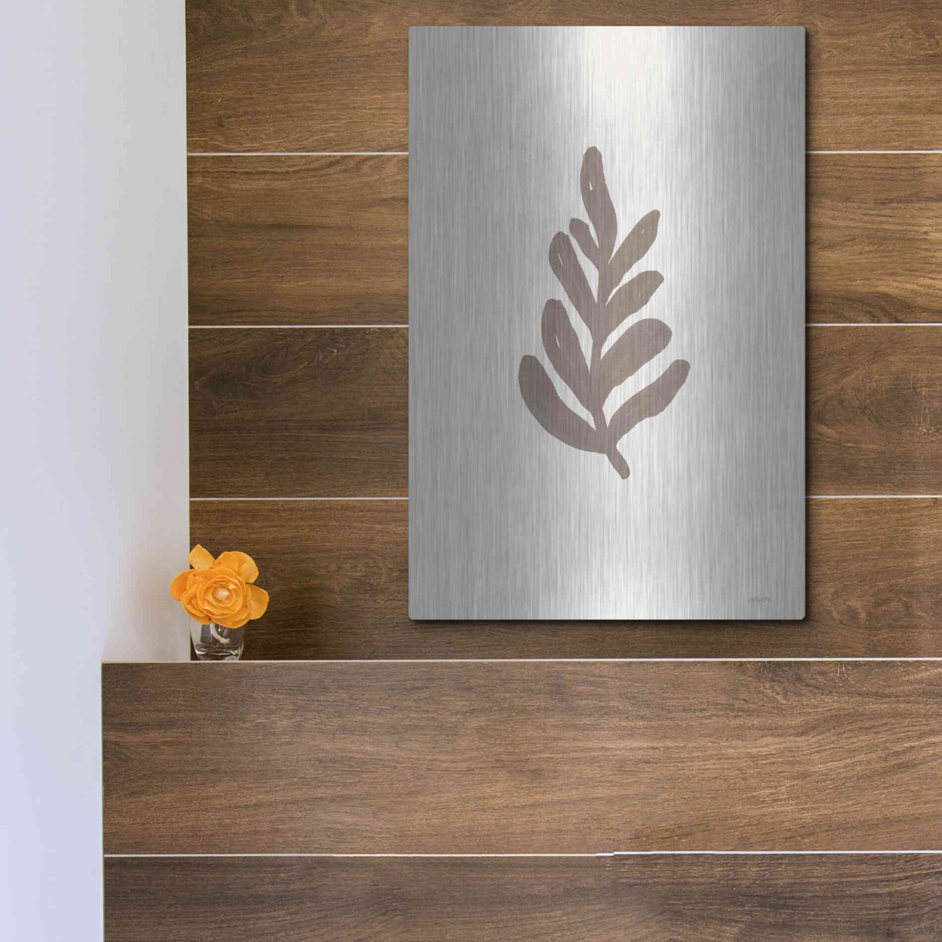 Luxe Metal Art 'Natural Simplicity II' by Imperfect Dust, Metal Wall Art,12x16