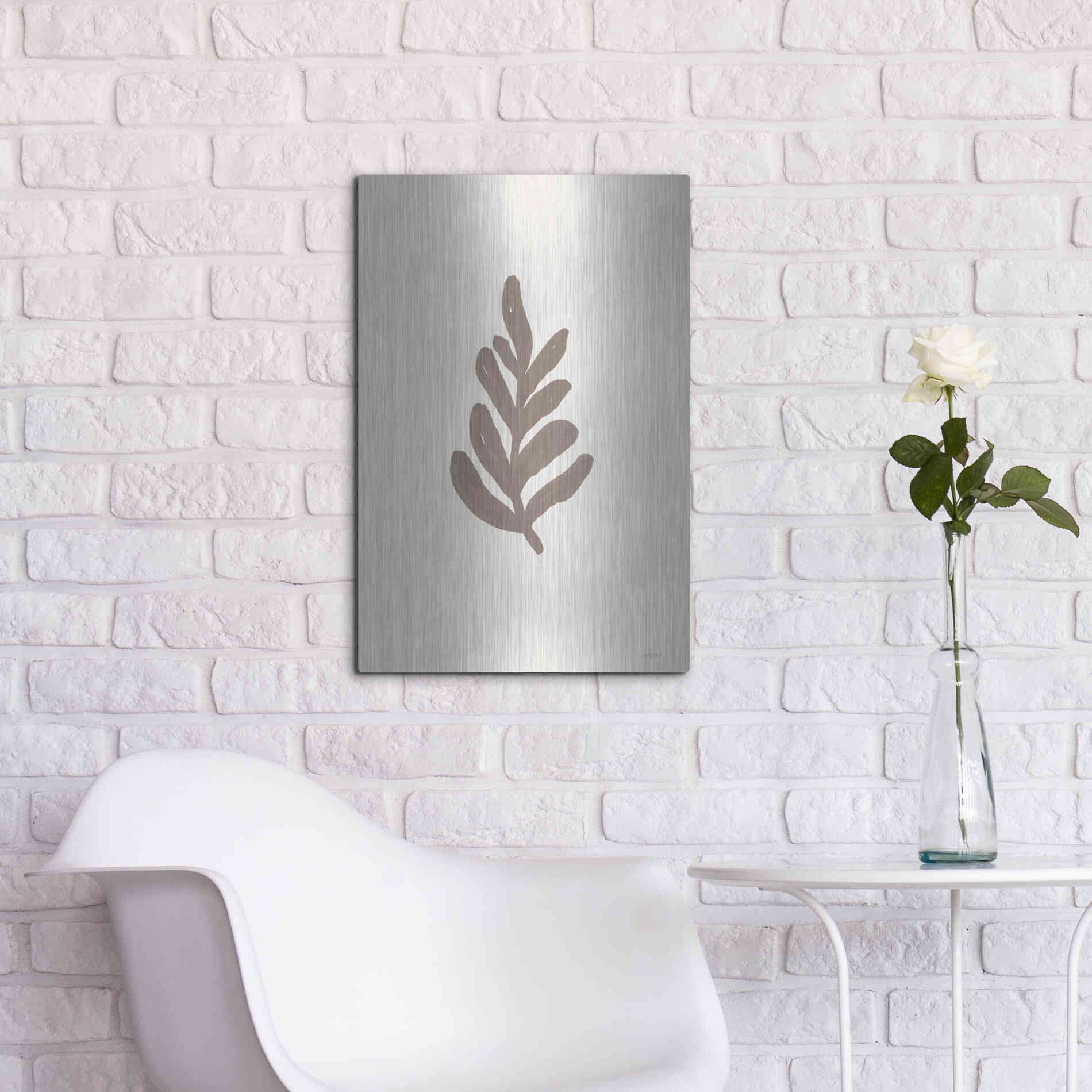 Luxe Metal Art 'Natural Simplicity II' by Imperfect Dust, Metal Wall Art,16x24