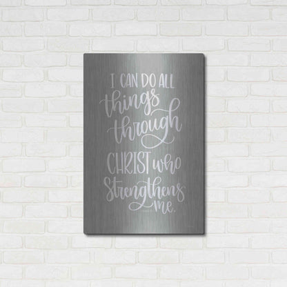 Luxe Metal Art 'I Can Do All Things' by Imperfect Dust, Metal Wall Art,24x36