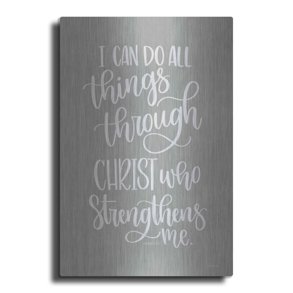 Luxe Metal Art 'I Can Do All Things' by Imperfect Dust, Metal Wall Art