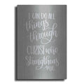 Luxe Metal Art 'I Can Do All Things' by Imperfect Dust, Metal Wall Art