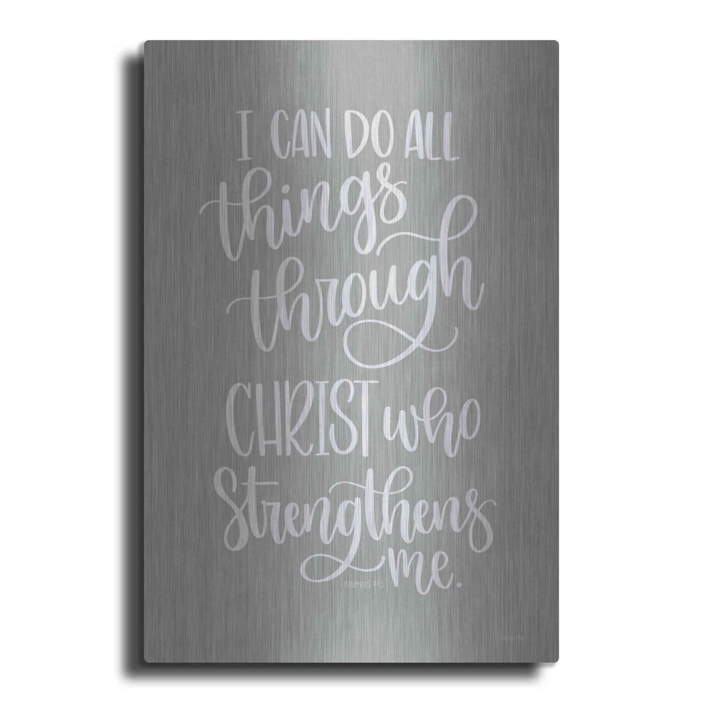 Luxe Metal Art 'I Can Do All Things' by Imperfect Dust, Metal Wall Art