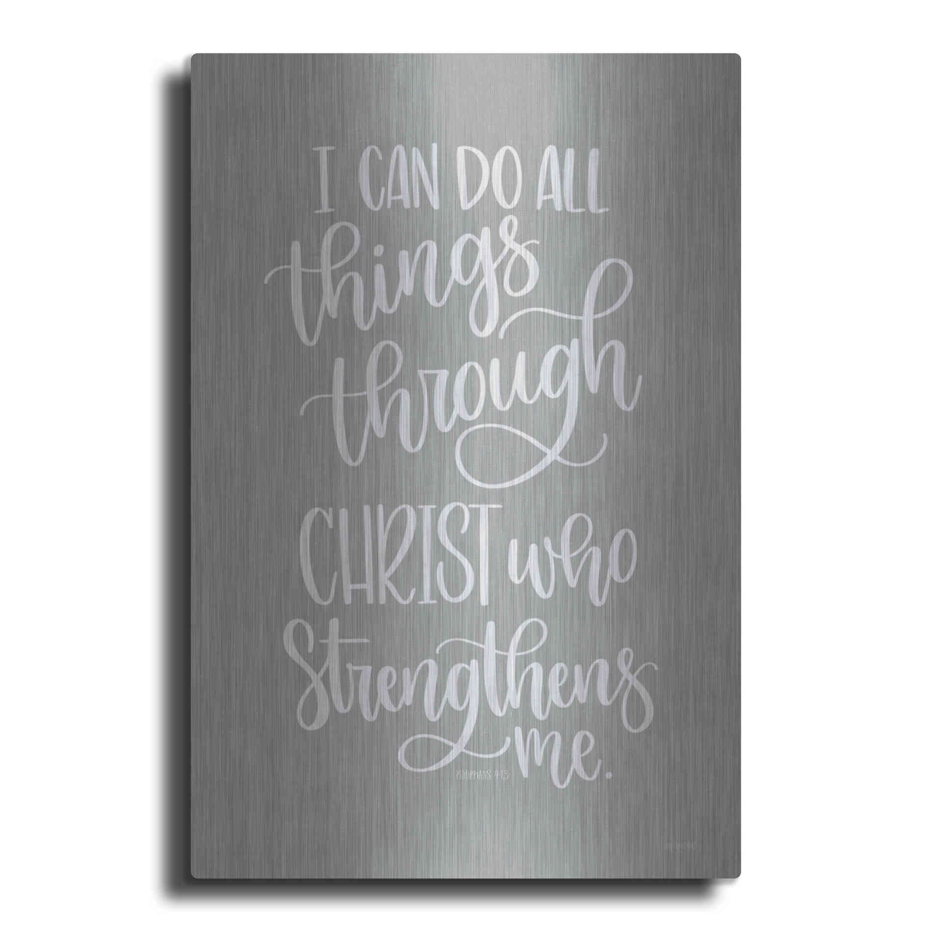 Luxe Metal Art 'I Can Do All Things' by Imperfect Dust, Metal Wall Art
