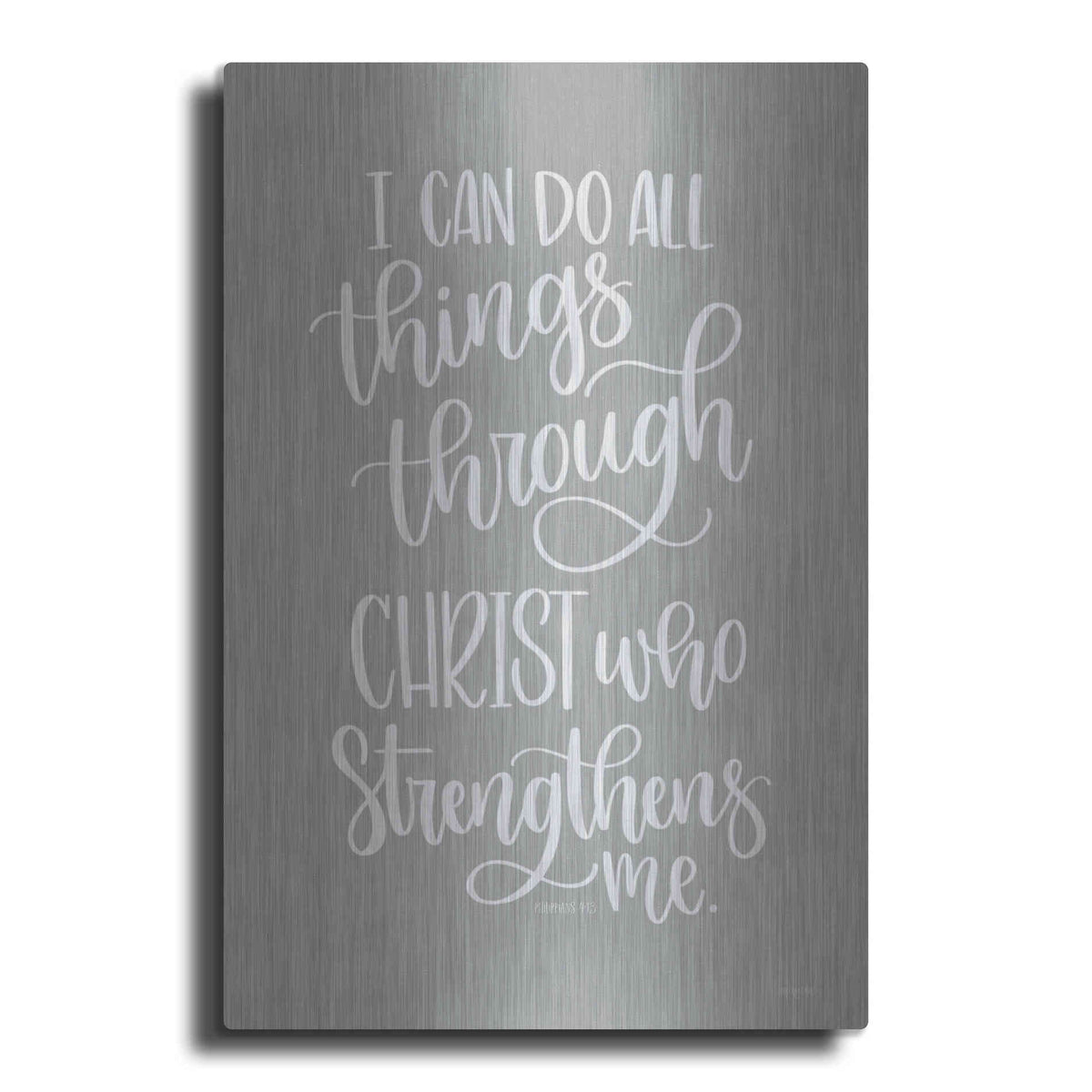 Luxe Metal Art 'I Can Do All Things' by Imperfect Dust, Metal Wall Art