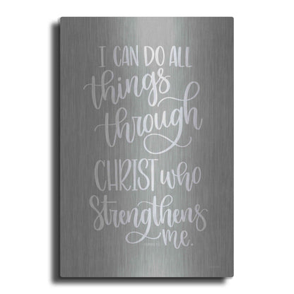 Luxe Metal Art 'I Can Do All Things' by Imperfect Dust, Metal Wall Art