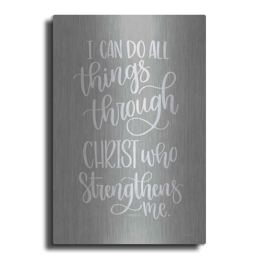 Luxe Metal Art 'I Can Do All Things' by Imperfect Dust, Metal Wall Art