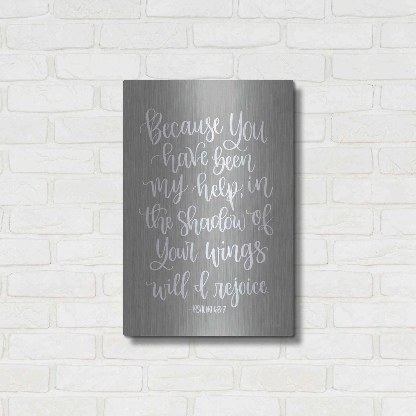 Luxe Metal Art 'You Have Been My Help' by Imperfect Dust, Metal Wall Art,16x24