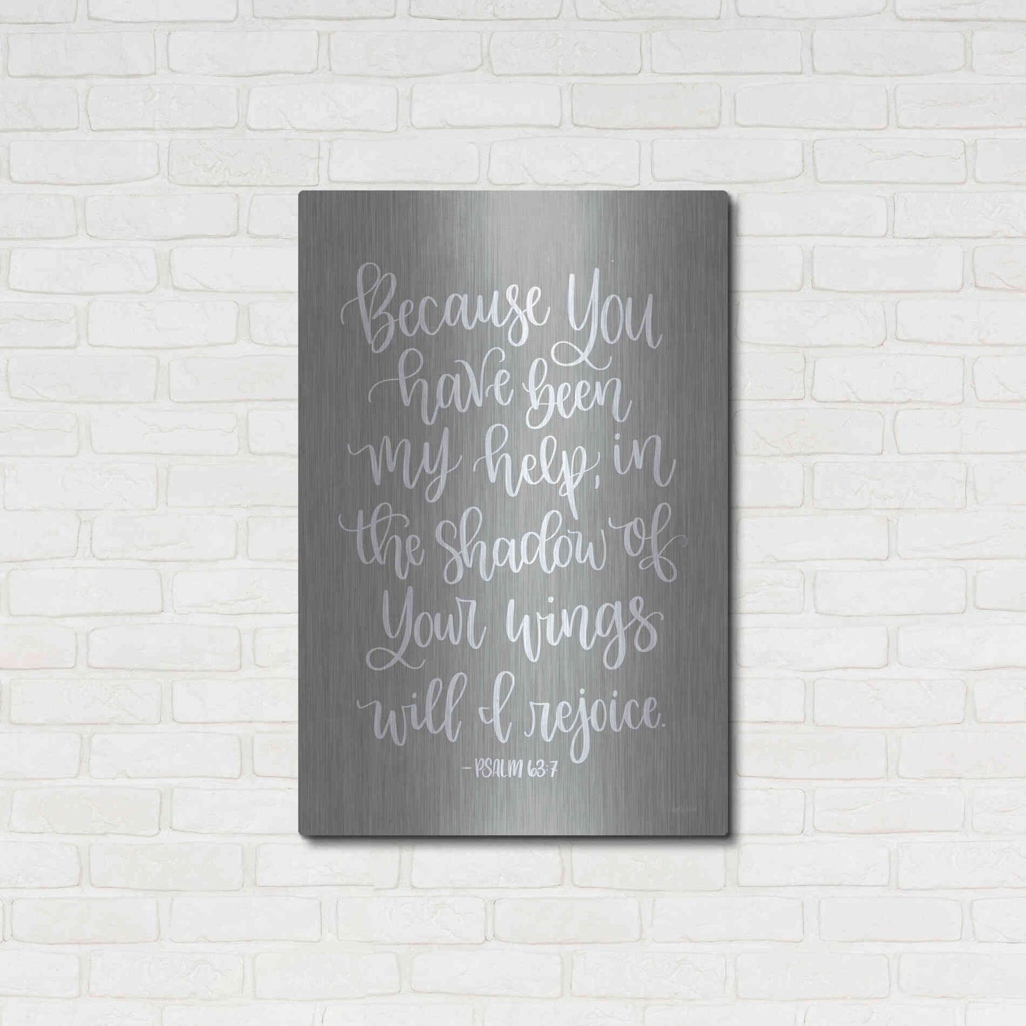 Luxe Metal Art 'You Have Been My Help' by Imperfect Dust, Metal Wall Art,24x36