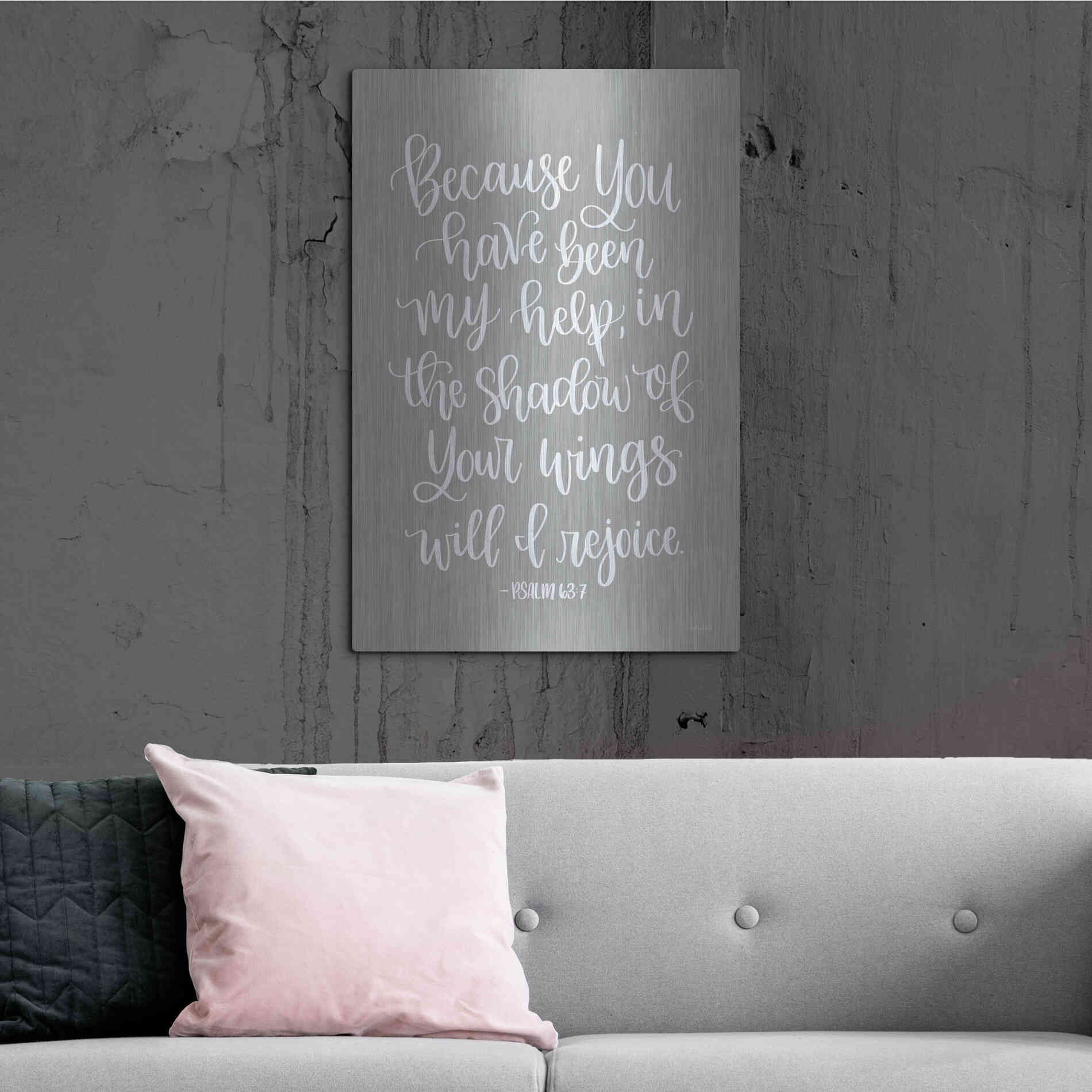 Luxe Metal Art 'You Have Been My Help' by Imperfect Dust, Metal Wall Art,24x36