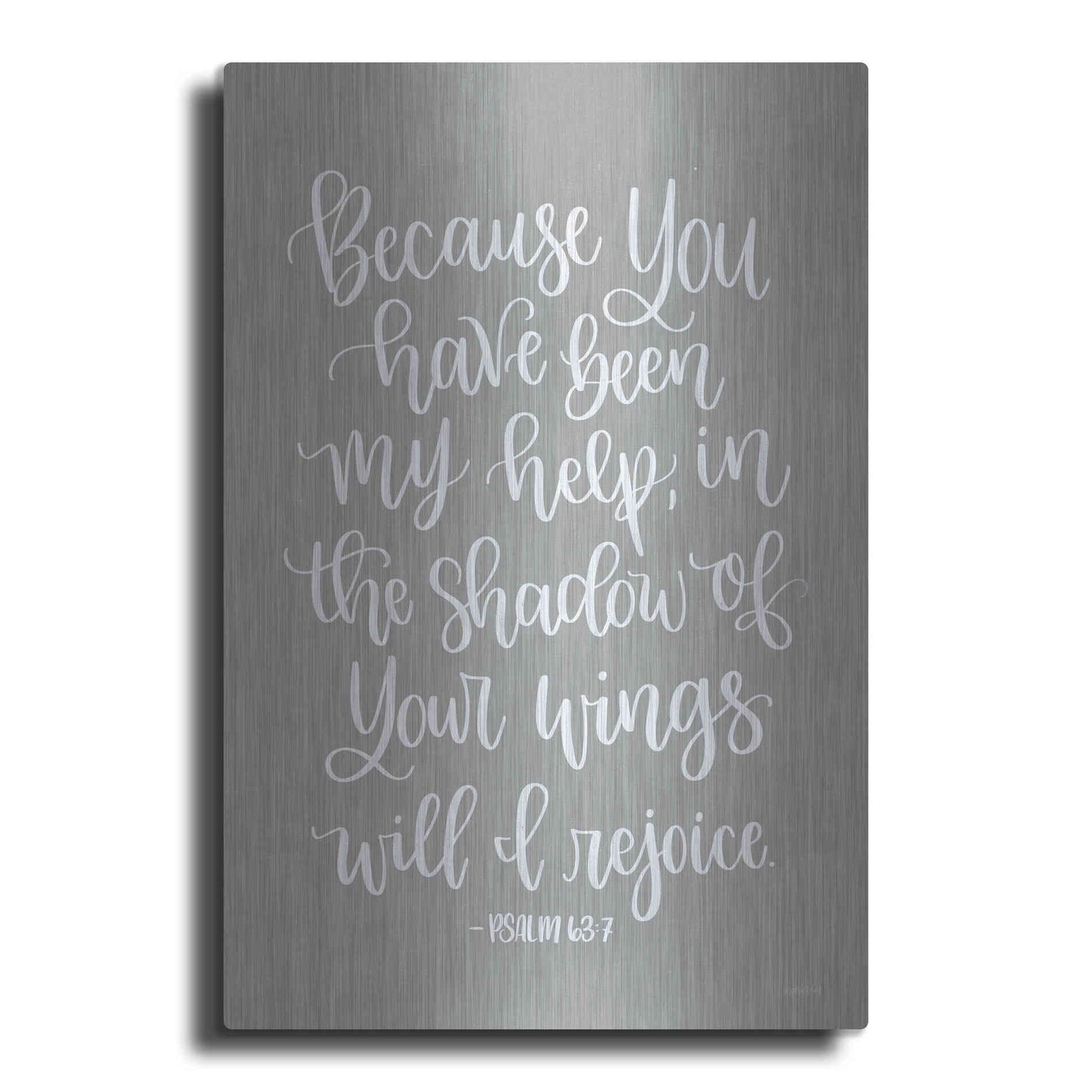 Luxe Metal Art 'You Have Been My Help' by Imperfect Dust, Metal Wall Art