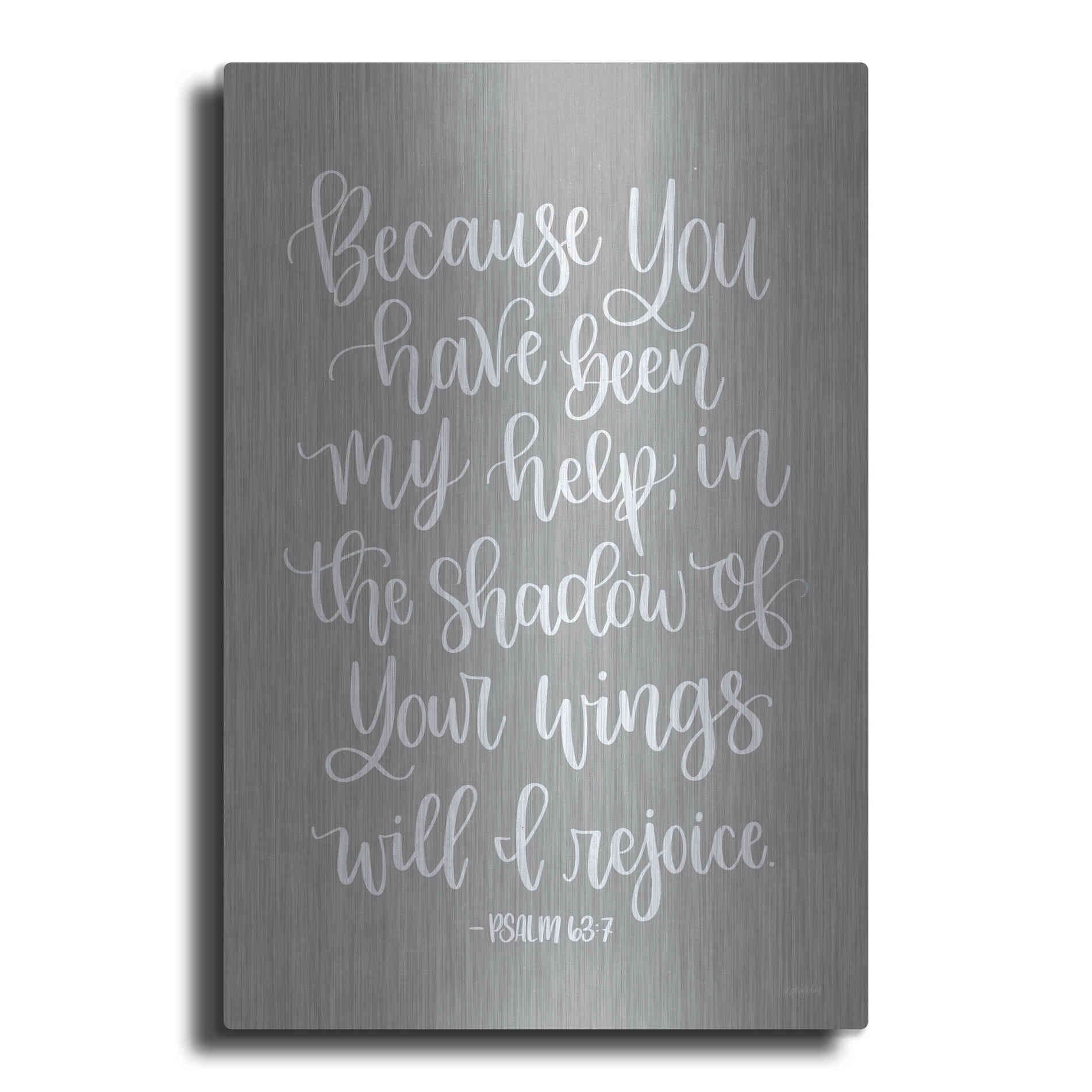 Luxe Metal Art 'You Have Been My Help' by Imperfect Dust, Metal Wall Art